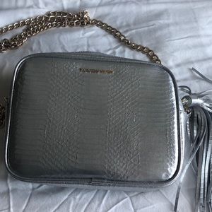 Silver Victoria's Secret bag